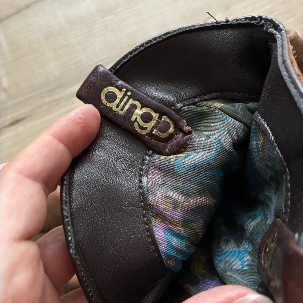Dingo Genuine Leather Slouchy Dark Brown Leather Boots - Picture 11 of 14